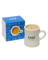 Americano coffee scented candle in reusable ceramic mug by Earl of East