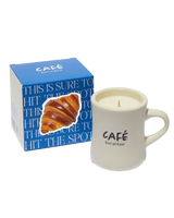 Croissant bakery scented candle in reusable ceramic mug by Earl of East