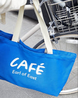 Café Canvas Market Bag — Blue