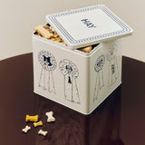 HAY | Dog Food Tin Container - Large Blue and Off-White