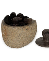 Natural Riverstone Grounding Pot - Medium