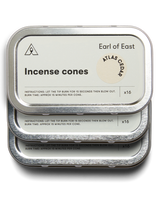 Atlas Cedar Incense Cones Set of 3 by Earl of East with three recyclable aluminium tins