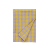 Madam Stoltz | Checked Kitchen Towel - Yellow, Lilac