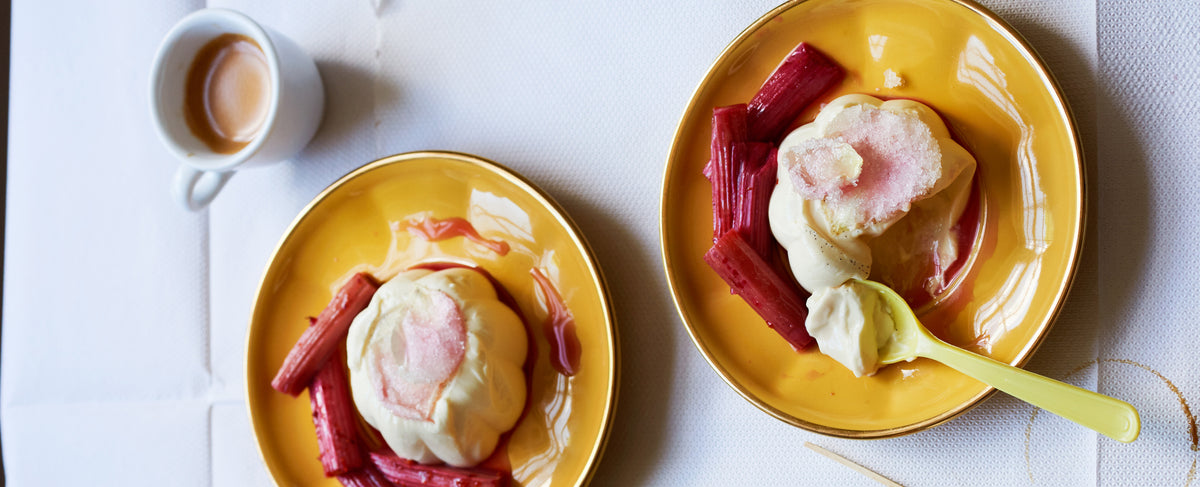 Bre Graham's Perfumed Panna Cotta & Rhubarb