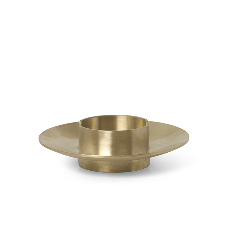  Block Candle Holder, Brass by ferm LIVING 