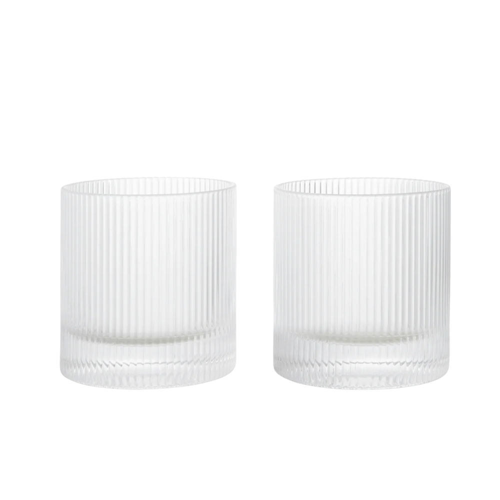 Ripple Tumbler Glasses, Set of 2 by ferm LIVING