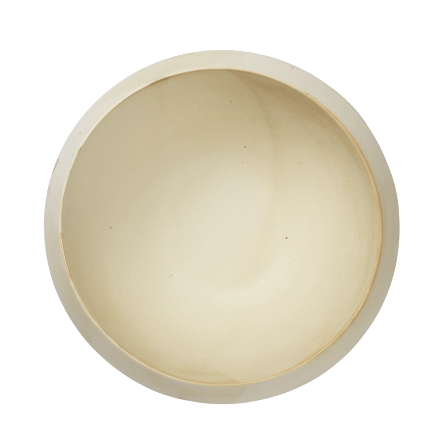 Erena Serving Bowl, Ø32, Cream by ferm LIVING, from above
