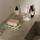 ferm LIVING | Mist Soap Dish - Emerald Off-White