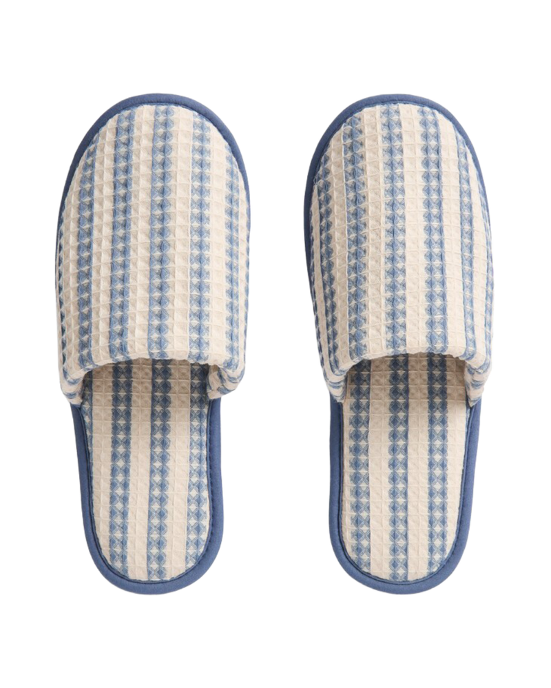  Waffle Slippers, Stripe, Dusty Blue by HAY 