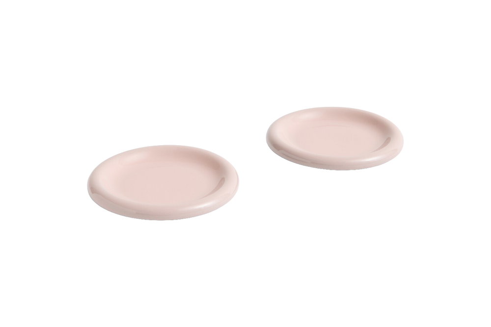 Barro Plate Set of Two, Ø18, Pink by HAY