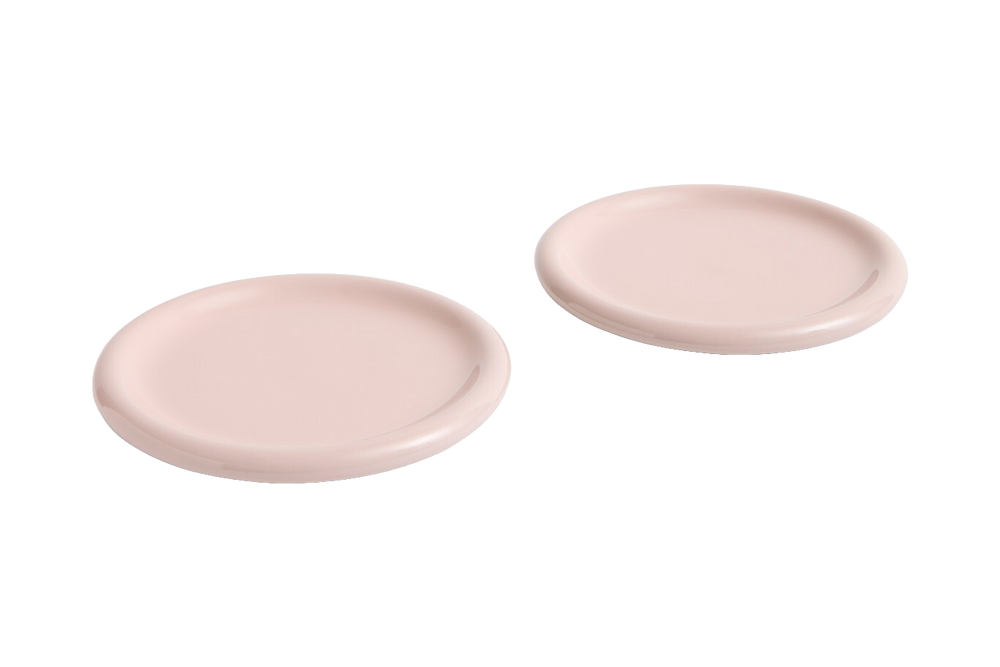 Barro Plate Set of Two, Ø24, Pink by HAY