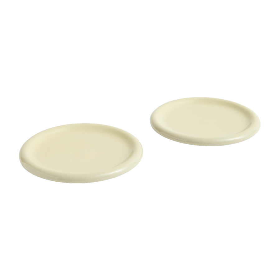 Barro Plate Set of Two, Ø24, Pistachio by HAY
