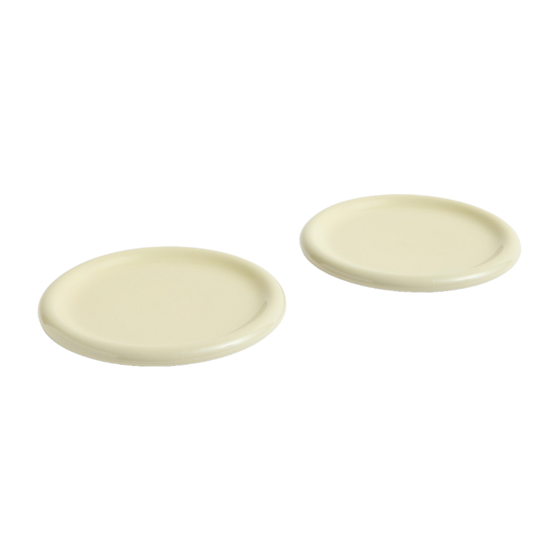  Barro Plate Set of Two, Ø24, Pistachio by HAY 