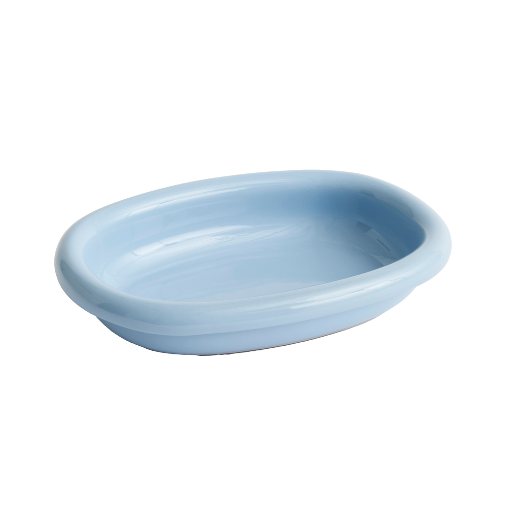 Barro Oval Dish, Small, Light Blue by HAY