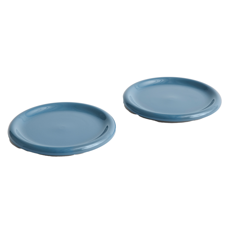  Barro Plate set of 2, Ø24, Dark Blue by HAY 