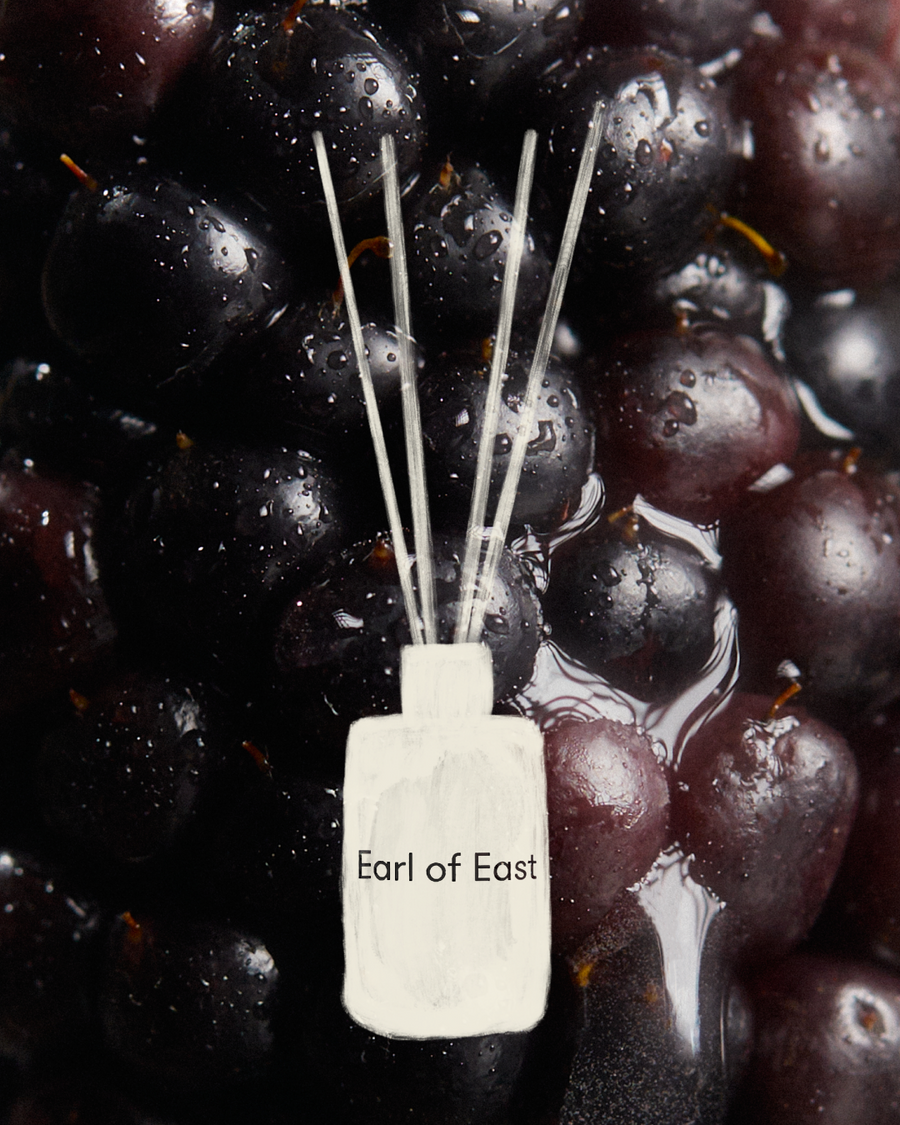 Jardin de la Lune Fragrance Oil Blend, 30ml by Earl of East, against dark grapes