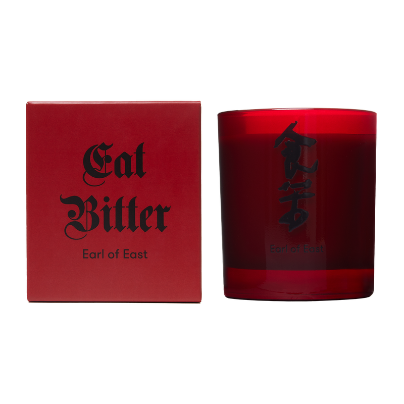  Bone Broth Scented Candle by Eat Bitter, with its red box 