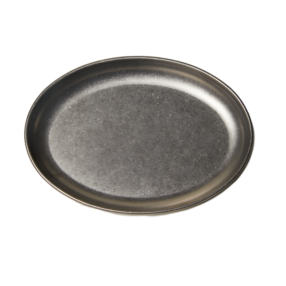 Small Oval Serving Dish, Vintage Stainless Steel by Earl of East
