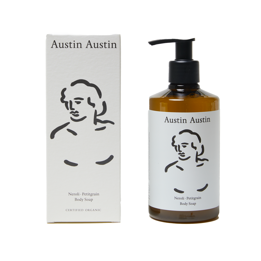 Neroli & Petitgrain Body Soap, 300ml by Austin Austin, with its box
