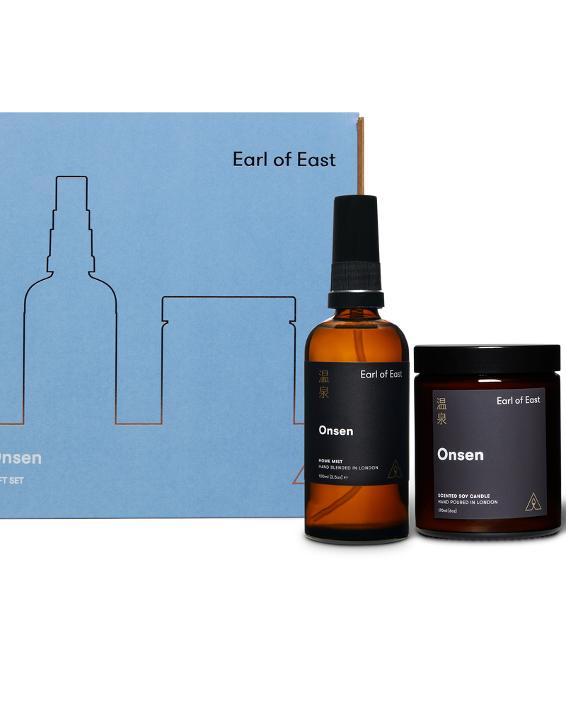  Onsen Duo Gift Set by Earl of East, with its blue gift box 