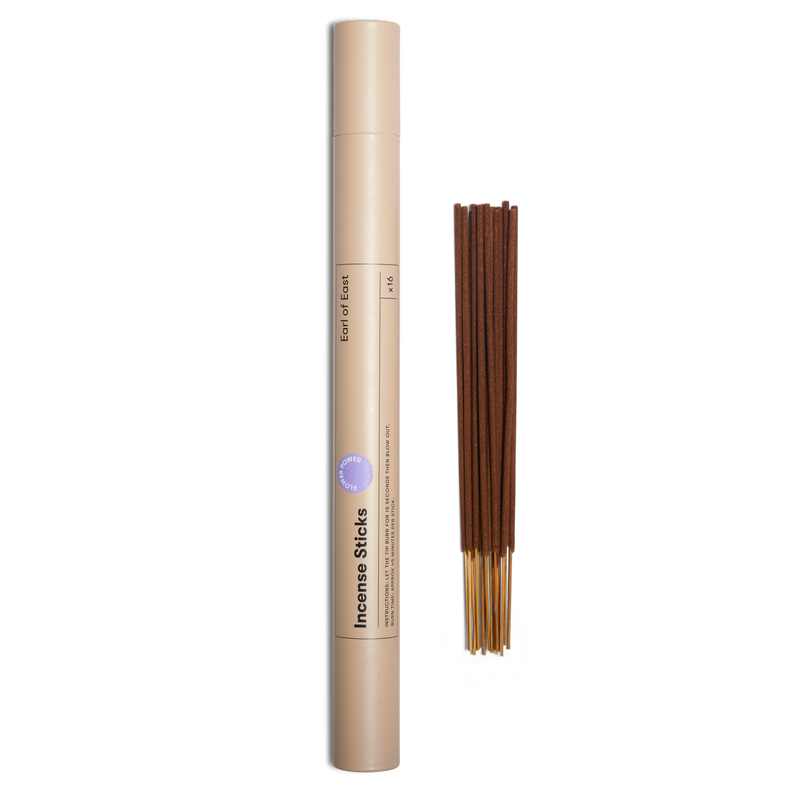  Incense Sticks, Flower Power by Earl of East, tube with sticks out 