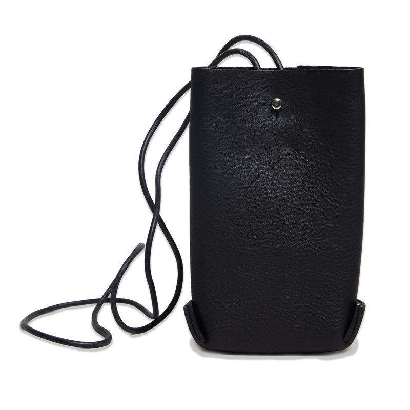  Leather Jigsaw Pouch, Tumbled Black by Earl of East x Kate Sheridan 