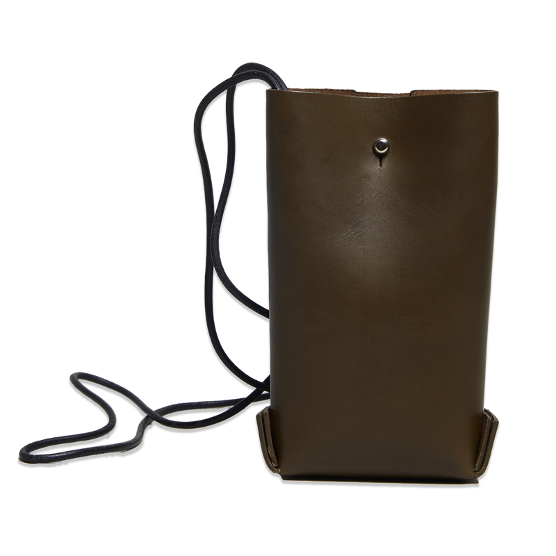  Leather Jigsaw Pouch, Olive by Earl of East x Kate Sheridan 