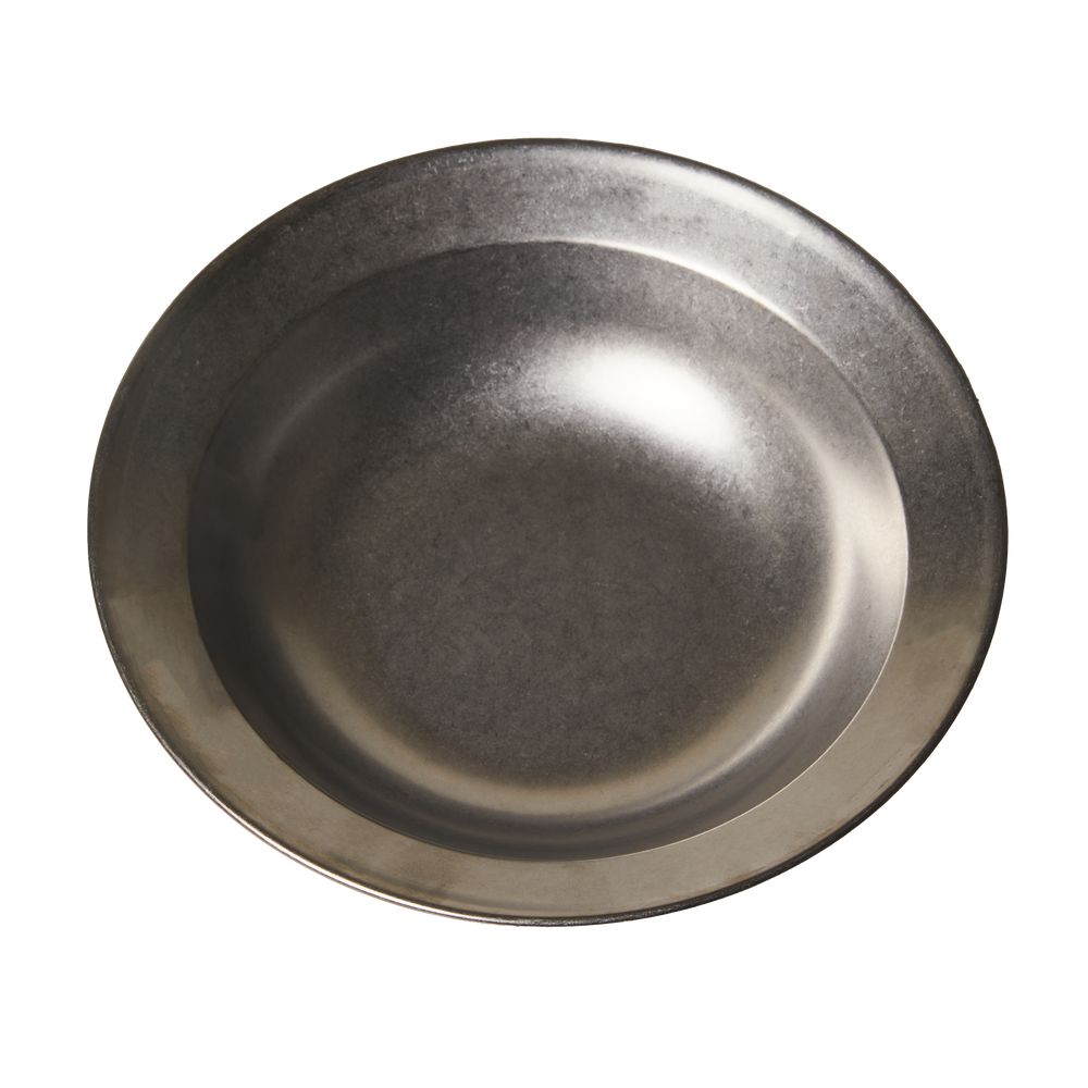 Large Serving Bowl, Vintage Stainless Steel by Earl of East, from above