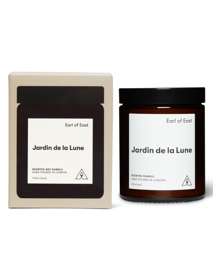 Jardin de la Lune Scented Candle 170ml by Earl of East in amber glass vessel