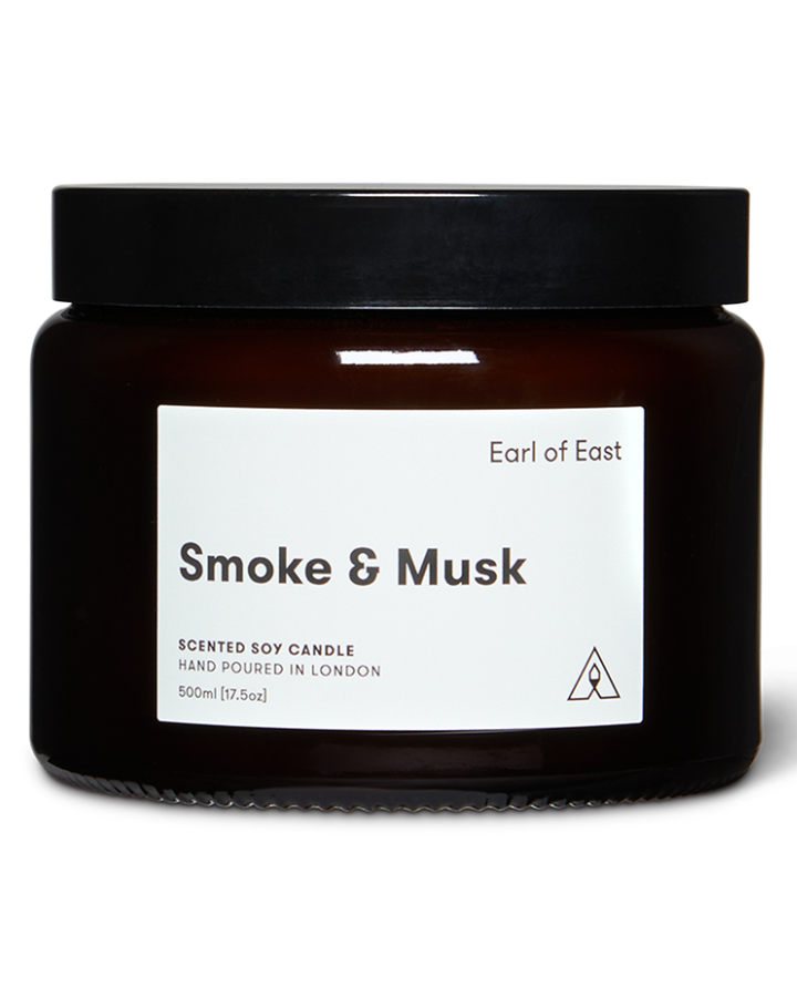  Smoke & Musk Large Scented Candle, 500ml by Earl of East 