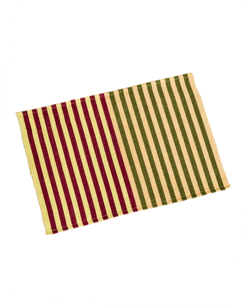  Duo Stripe Placemat, Honey by Dusen Dusen 
