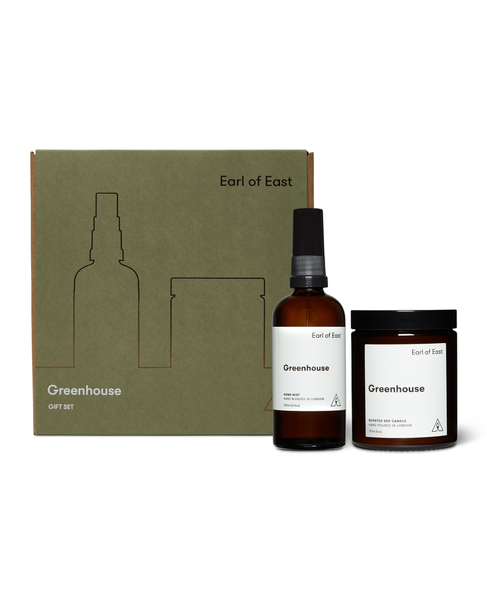 Greenhouse Duo Gift Set by Earl of East with 170ml scented candle and 100ml Home Mist
