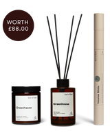 Greenhouse Scent Layering Set by Earl of East with scented candle, reed diffuser and incense cones