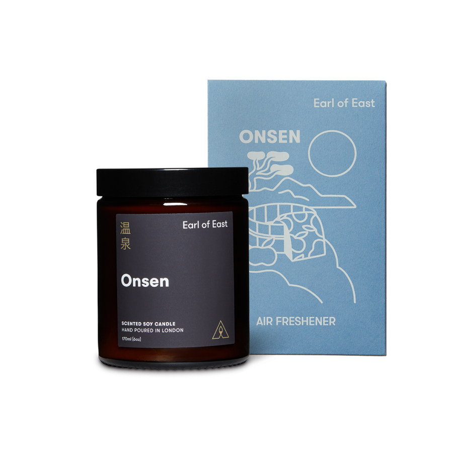 Onsen Starter Scent Set by Earl of East, with its blue box