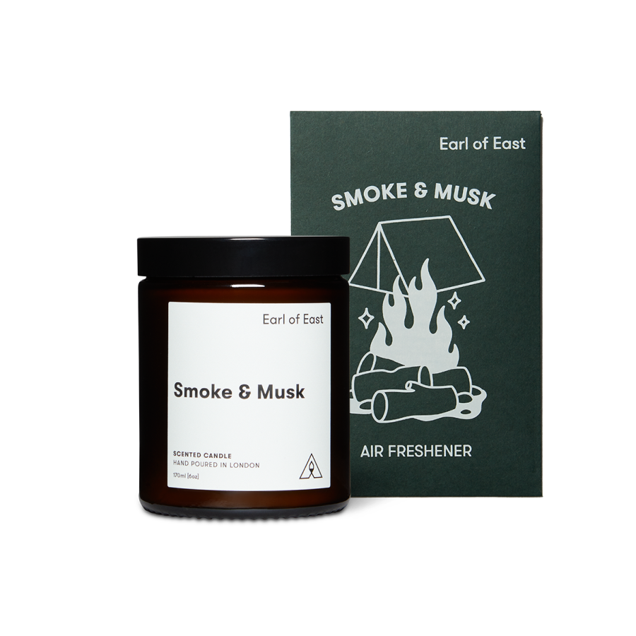 Smoke & Musk Starter Scent Set by Earl of East, with its green box