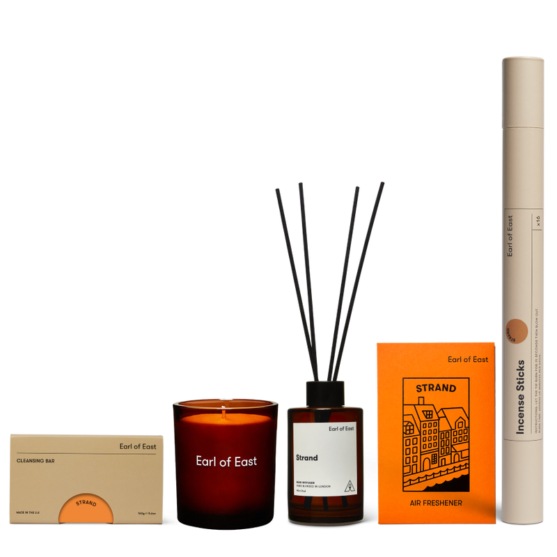  The Signature Scent Bundle, Strand by Earl of East, bundle with candle, diffuser and incense 