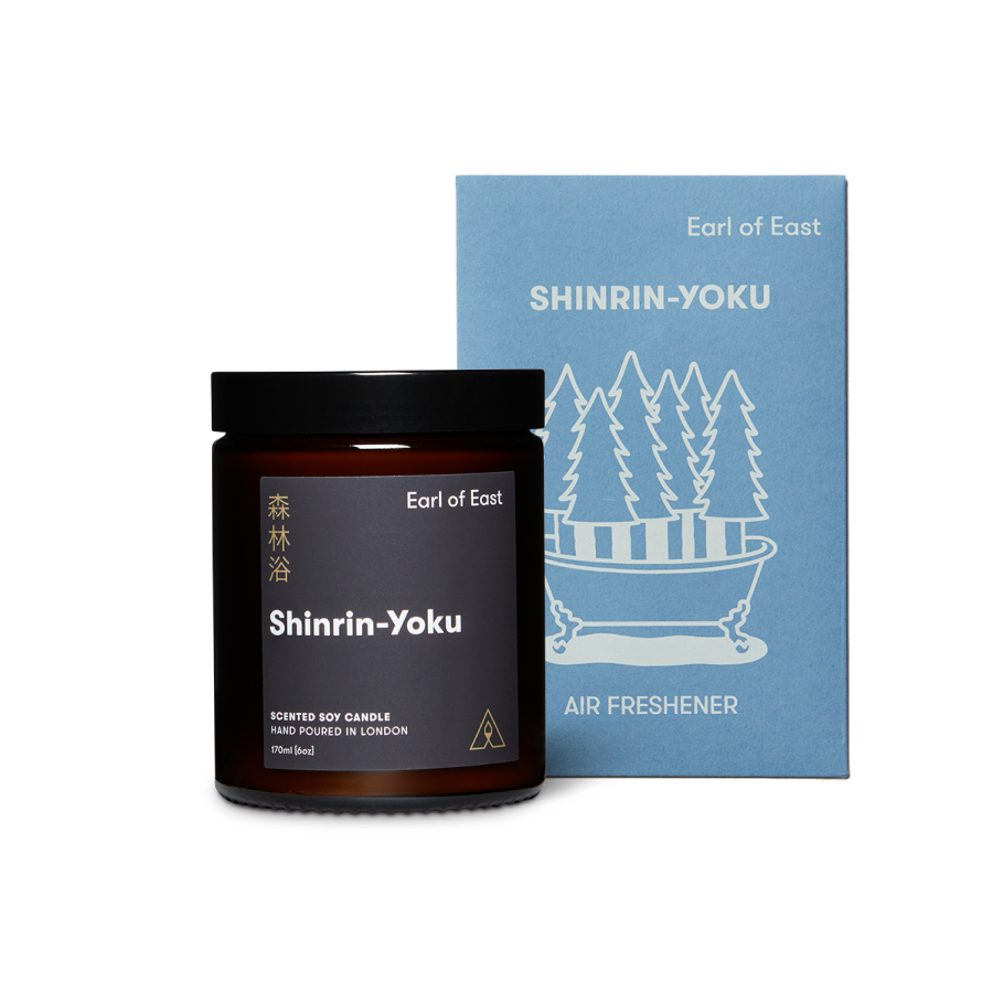 Shinrin-Yoku Starter Scent Set by Earl of East, with its blue box