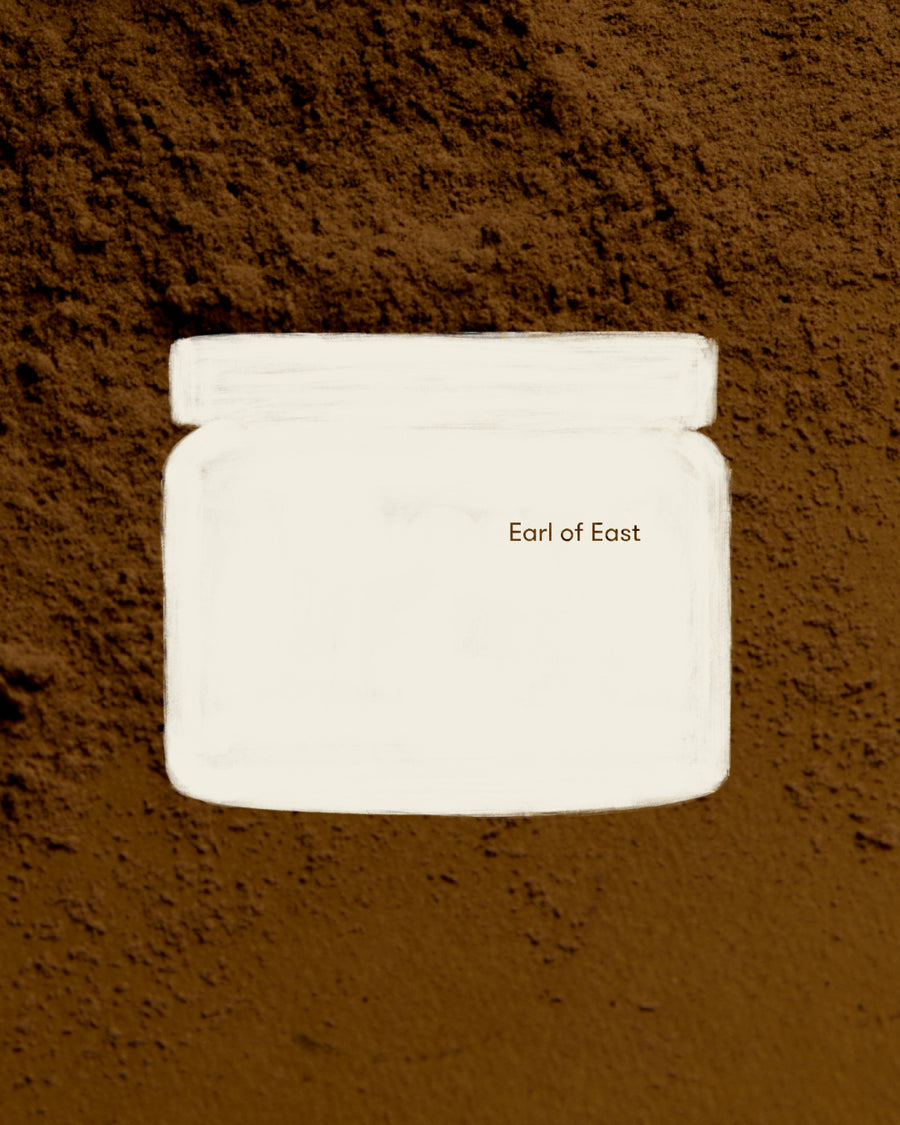 Atlas Cedar Large Scented Candle, 500ml by Earl of East, on brown earth
