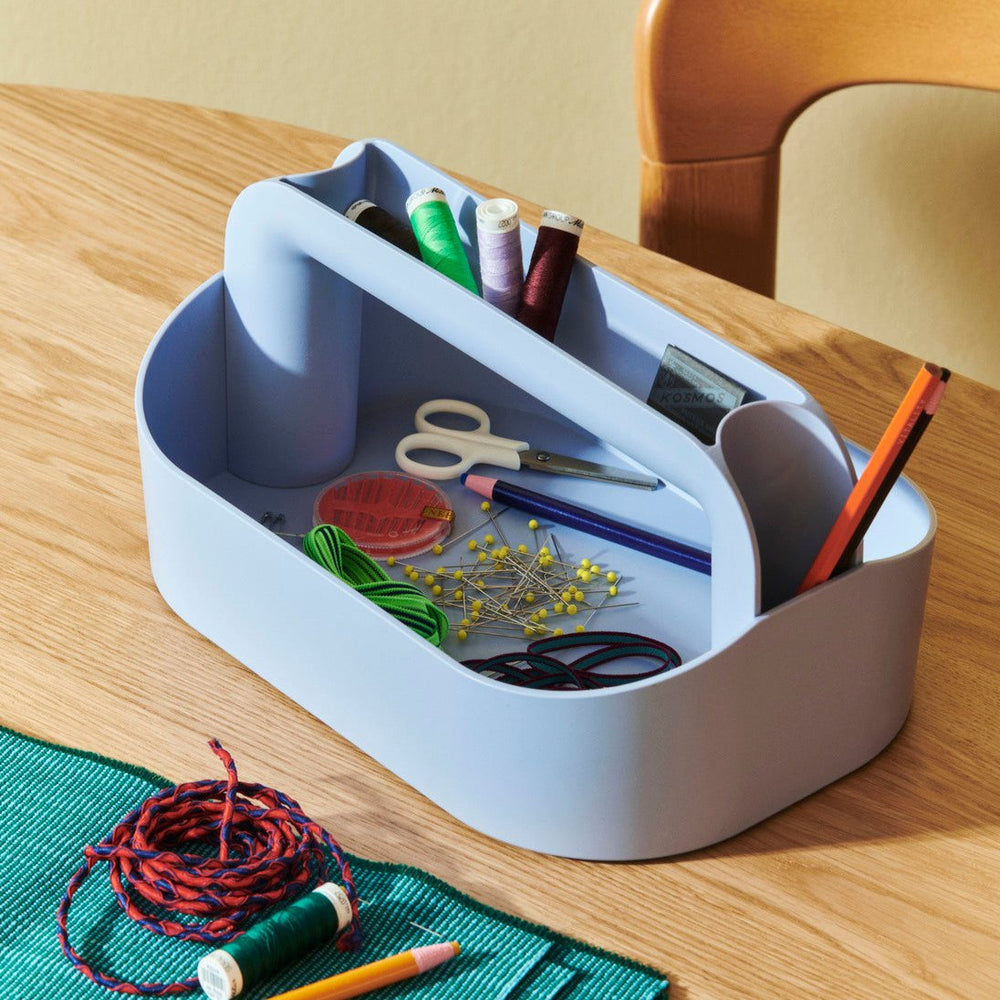 Tool Box, Lavender by HAY, holding craft supplies