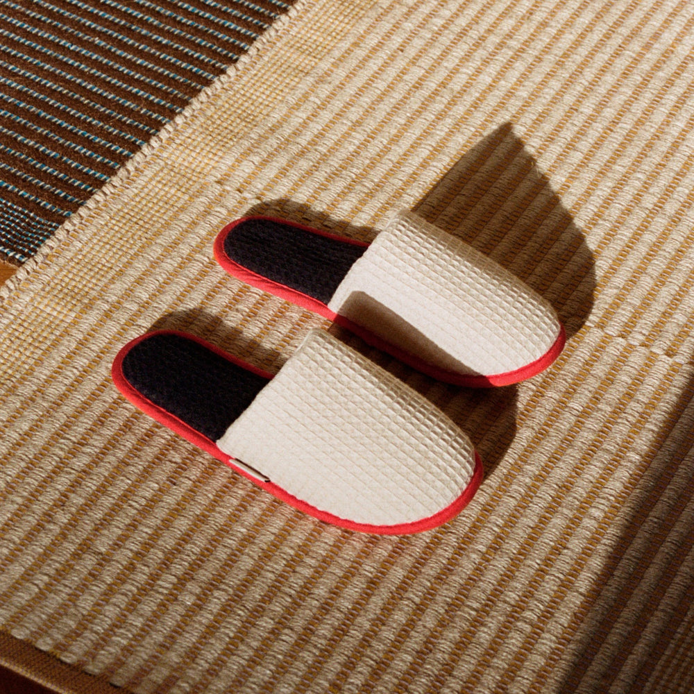 Waffle Slippers, Cream Multi by HAY