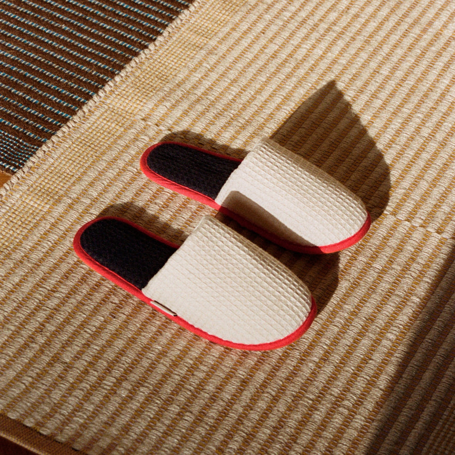 Waffle Slippers, Cream Multi by HAY