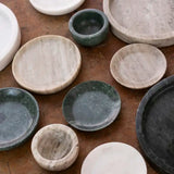 Madam Stoltz | Round Marble Tray - White