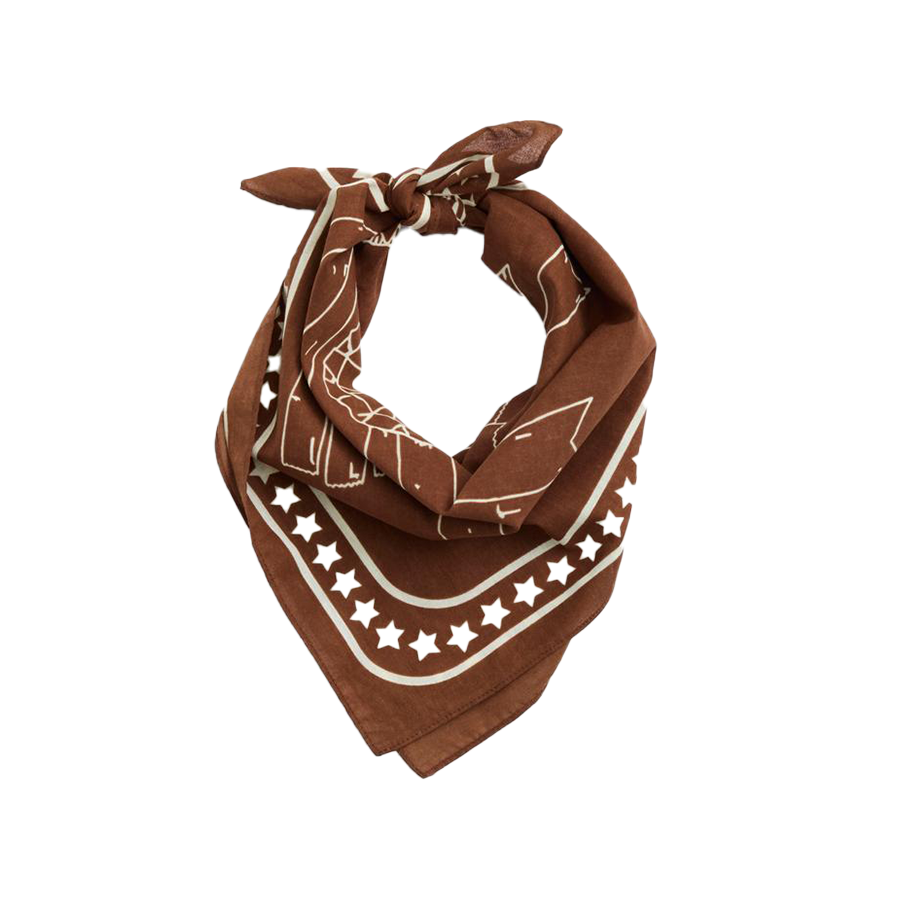 Dogs Scarf (Recycled), Brown by HAY