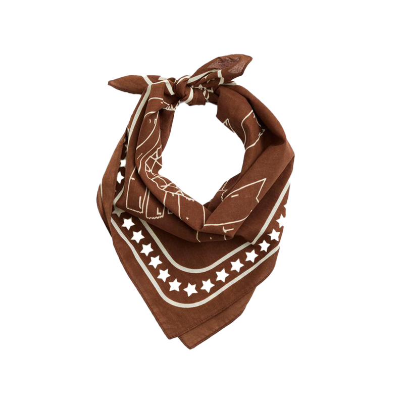  Dogs Scarf (Recycled), Brown by HAY 