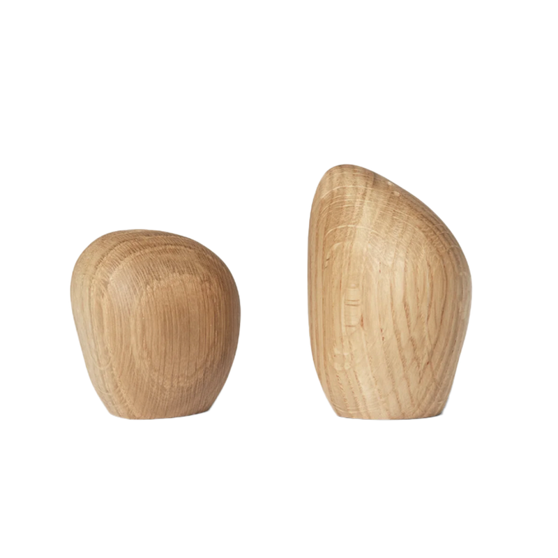  Cairn Salt and Pepper Shakers, Set of 2, Light Wood by ferm LIVING 