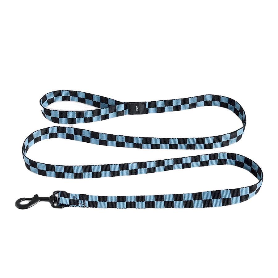 Dogs Leash, Flat, Blue/Black Check by HAY