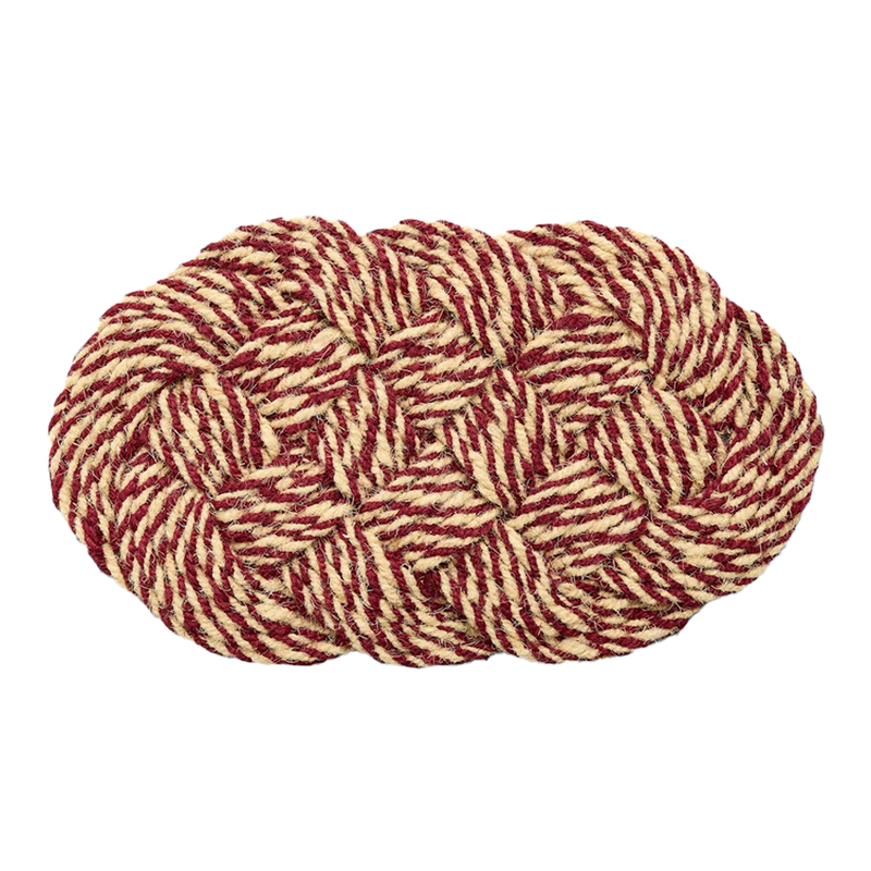  Coco Swirl Door Mat, Bordeaux & Off-White by HAY 