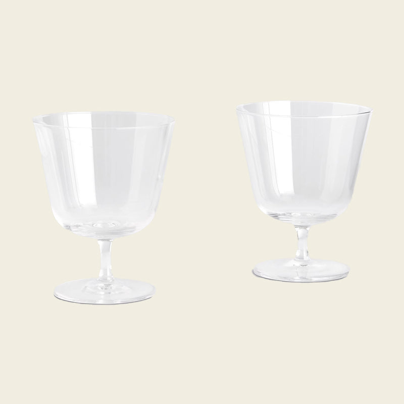  Curve Stem Glasses, Set of Two, Clear by HAY 
