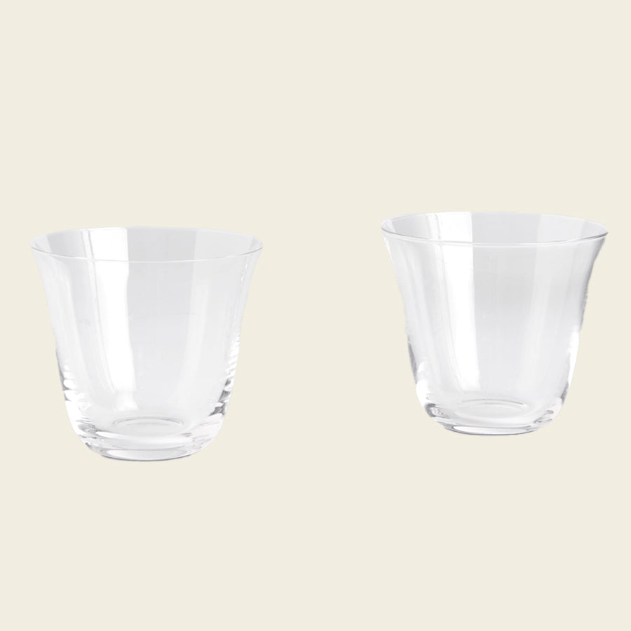 Curve Tumbler Glasses, Set of Two, Clear by HAY