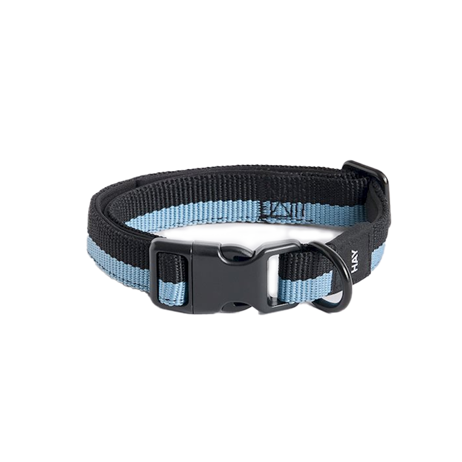 Dog Collar M/L, Flat, Blue/Black by HAY
